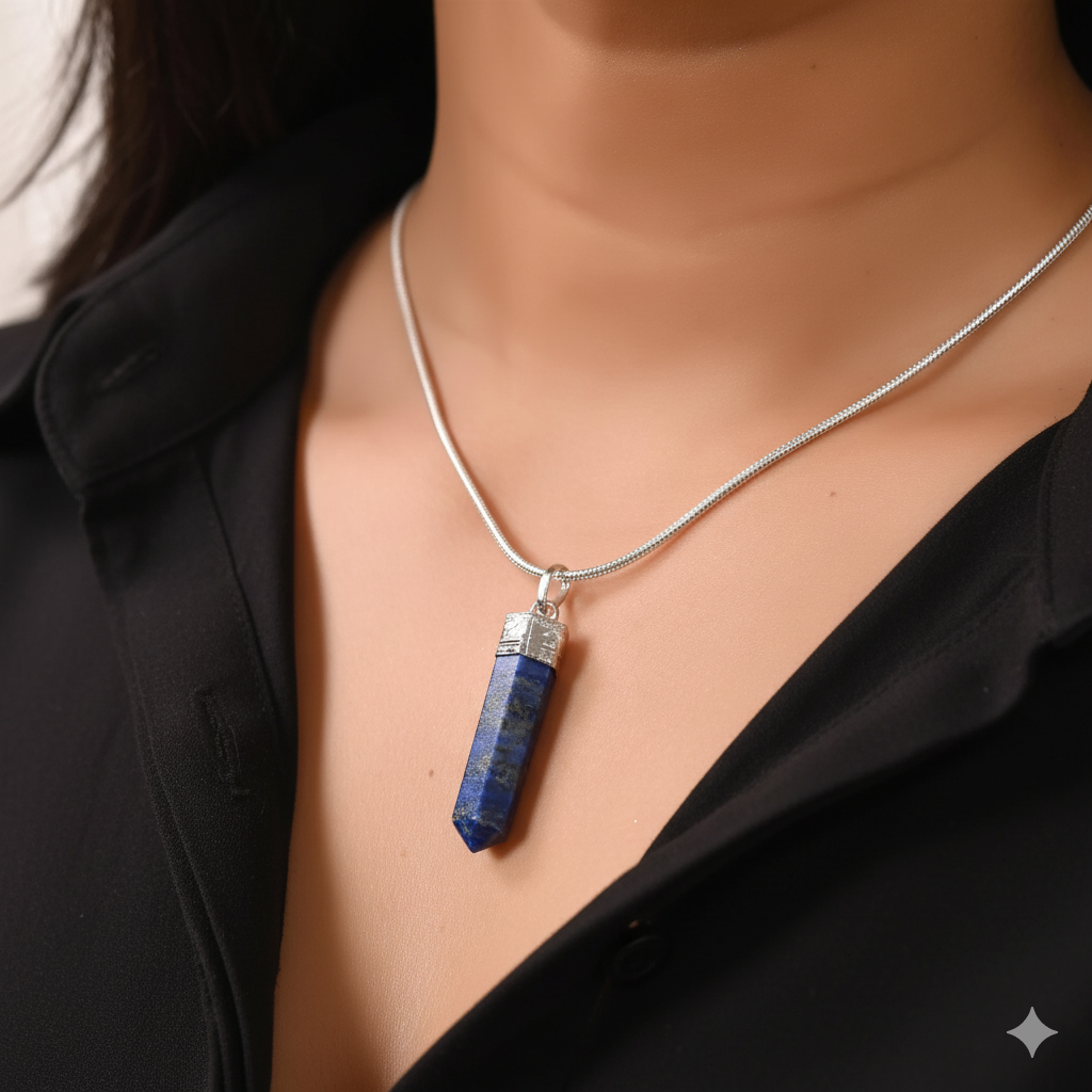 Lapis Lazuli Pencil Pendant