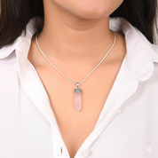Rose Quartz Pencil Pendant