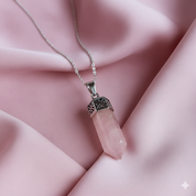Rose Quartz Pencil Pendant