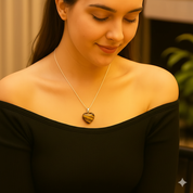 Tiger Eye Heart Pendant