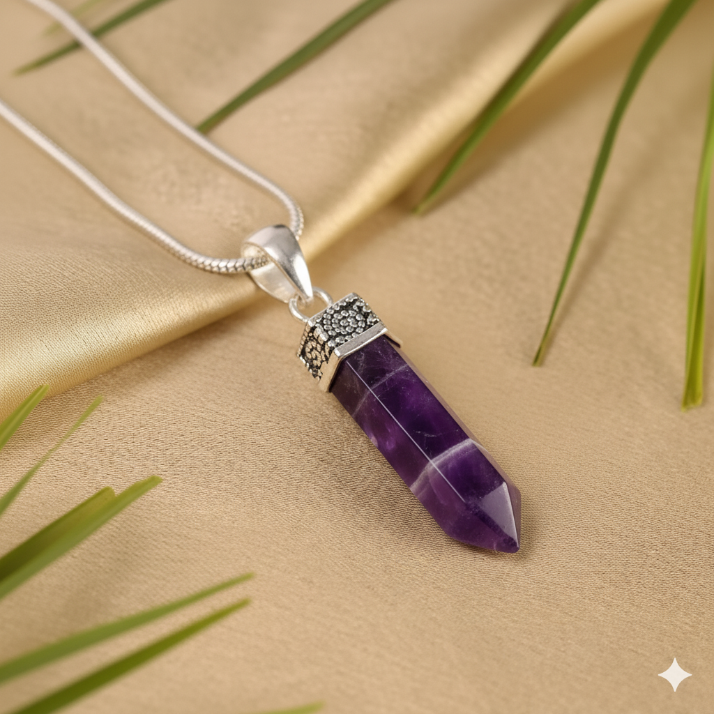 Amethyst Pencil Pendant