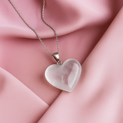 Clear Quartz Heart Pendant