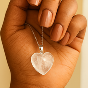 Clear Quartz Heart Pendant