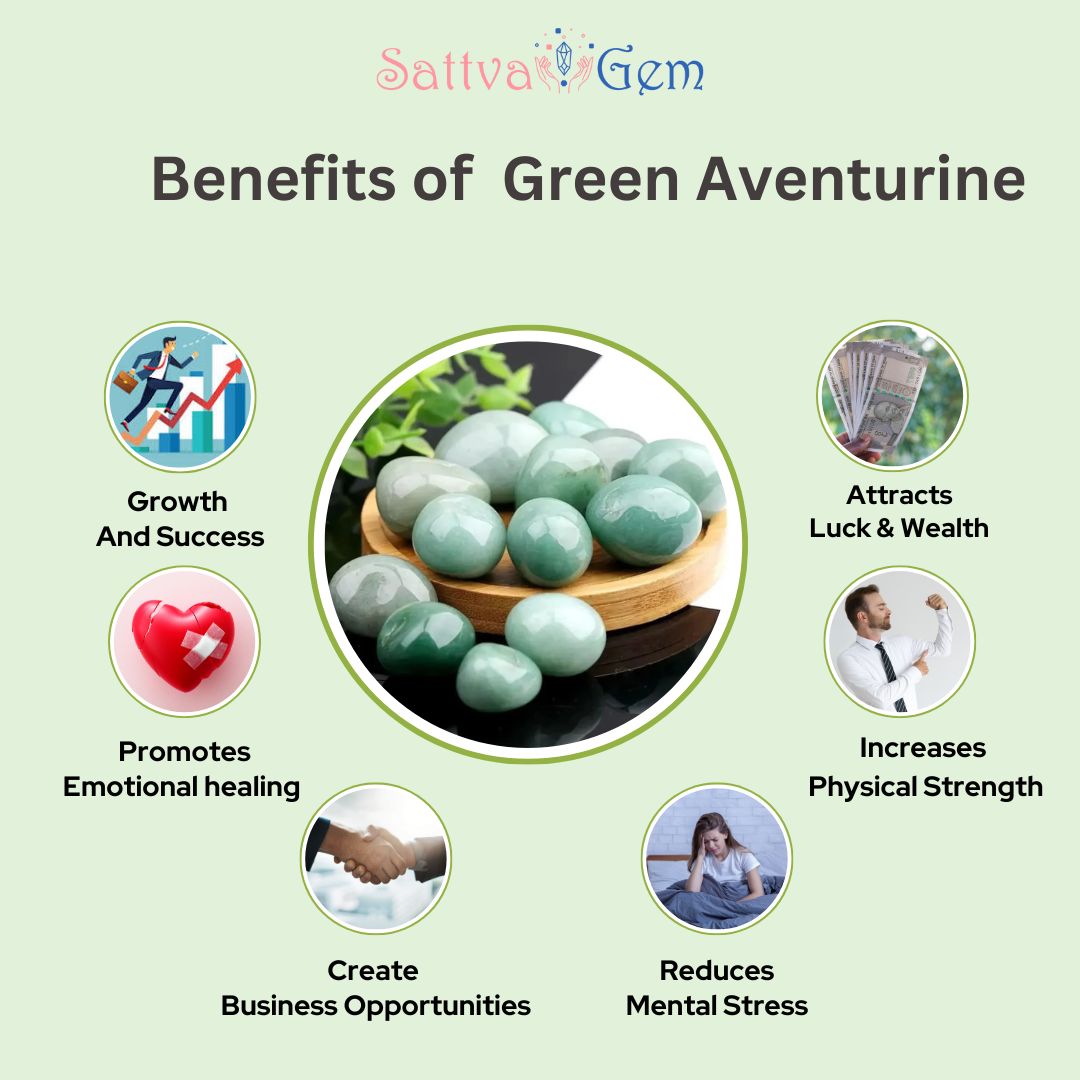 Green Aventurine Tumble : Stone of Prosperity & Luck