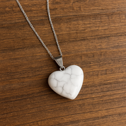 Howlite Heart pendant