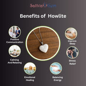 Howlite Heart pendant