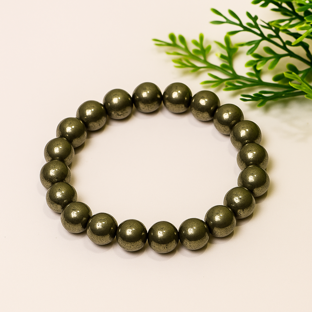 Money Mangnet Pyrite Bracelet for Wealth and Prosperity - Sattva Gem