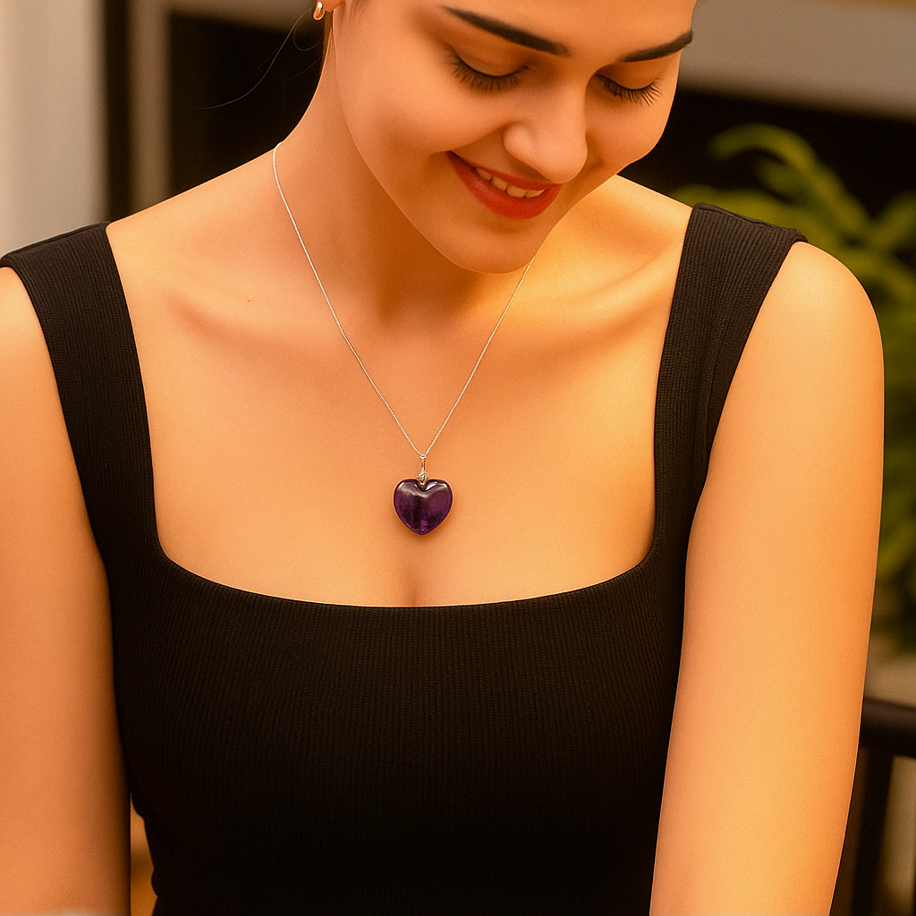 Amethyst Heart Pendant
