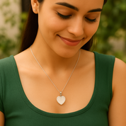 Clear Quartz Heart Pendant