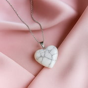 Howlite Heart pendant