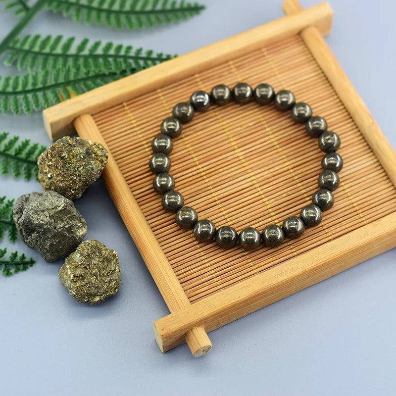 Money Mangnet Pyrite Bracelet for Wealth and Prosperity - Sattva Gem