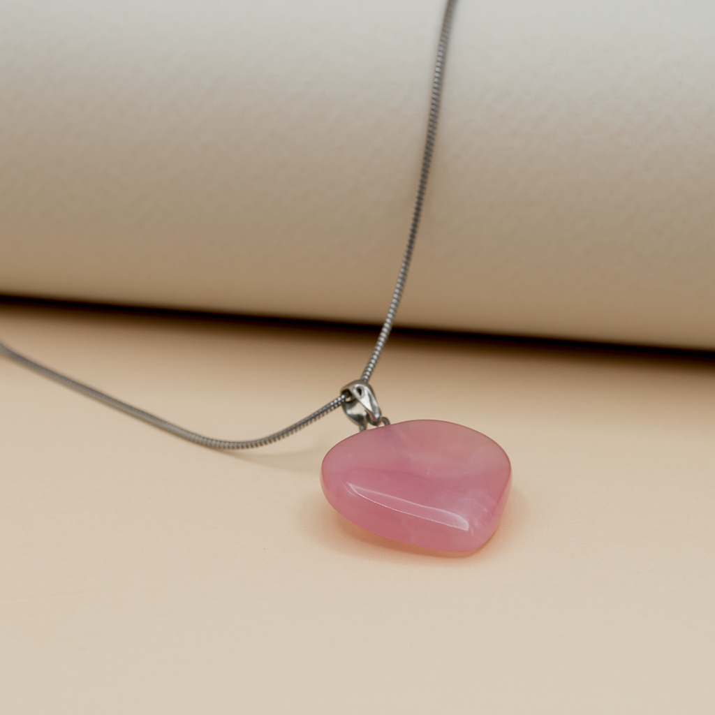 Rose Quartz Heart Pendant - sattva gem
