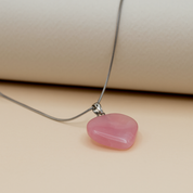 Rose Quartz Heart Pendant - sattva gem